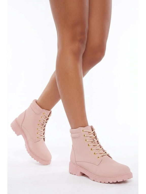 Women's Lace Up Lug Sole Combat Boots