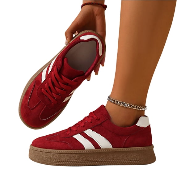 Women's Lace-Up Round Toe Platform Shoes