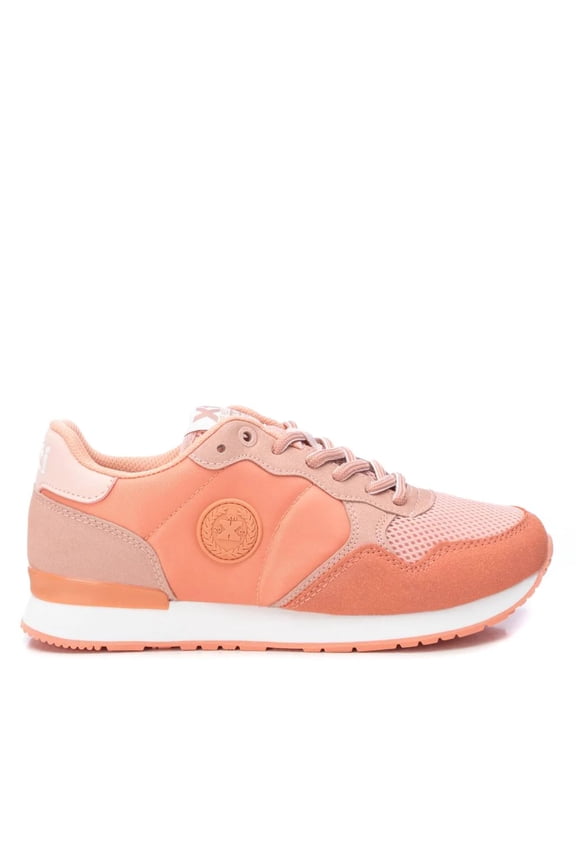 Women's Lace-Up Sneakers By XTI_141025_Light/Pastel Orange