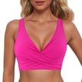 thumbnail image 1 of Women's Lace Up Tankinis Set Underwire Full Coverage Bikini Top Push Up Swim Crop Top Tie Back Bathing Suit for Beach and Pool, 1 of 5
