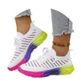 thumbnail image 1 of Women's Lace Up Walking Shoes Breathable Ultra Lightweight Sport Casual Ladies Girls Fashion Platform Sneakers, 1 of 8