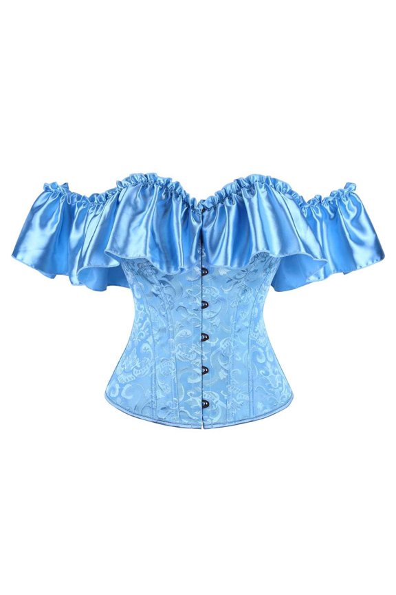 Women's Lace Waist Shaping Bodice Ruched Shoulder Strapless Design for Party and formal Wear