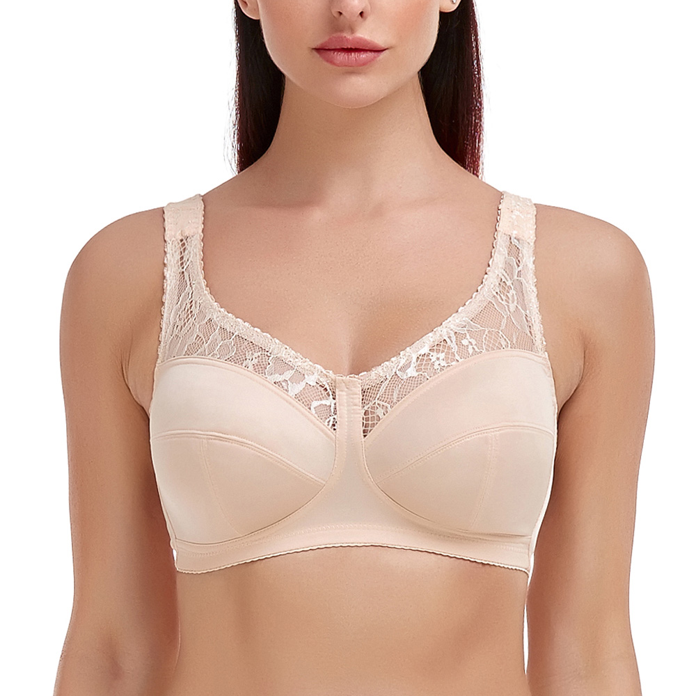 Frugue Wireless Minimizer Bra – Plus Size Comfortable Unlined Sleep Bra, EU Made