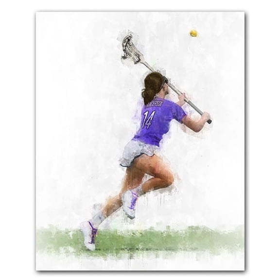 Women's Lacrosse Personalized Print