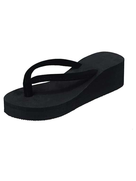 Women's Ladies Platform Wedges Bohemian Beach Shoes Slippers Sandals White Flip Flops for Women Pack Flip Flop Slippers for Women Memory Foam Arch Support