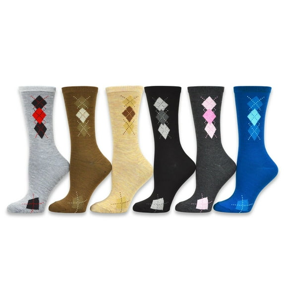 Women's Ladies Value 6-Pack Crew Socks