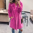 thumbnail image 1 of Women's Ladies Warm Coat Jacket Winter Solid Turn Down Collar Outerwear Jacket Juniors Womens Fall Jacket Sweater Bed Jackets Insulated Jacket Women Winter Jacket Women Dire Jacket Zip up Women Jacket, 1 of 5