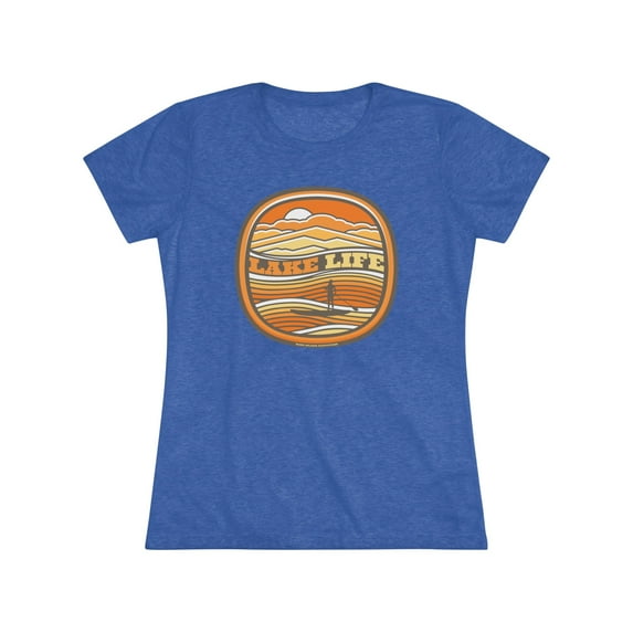 Women's "Lake Life Scene" Triblend Tee by Bird Island Outfitters