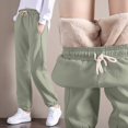 thumbnail image 1 of Women's Lamb Down Autumn And Winter Thickened Sports Pants Women's Harun Pants Loose Size Warm Casual Pants Womens Pants Casual Work High Waist Elastic Waist Sweatpants Pants for Women Work Casual, 1 of 4