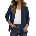 thumbnail image 1 of Women's Lapel Collar Blazer Business Casual Long Sleeve Open Front Work Office Suit Jacket Blazer Fall Lightweight Coat S-2XL, 1 of 5