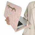 thumbnail image 1 of Women's Laptop Bag for 14-15.6 Inch Laptops - TSA Approved Lightweight Computer Case with Handle, Elegant Working & Traveling Notebook Sleeve for Women, PU Leather Portable Office Accessory, Pink, 1 of 7