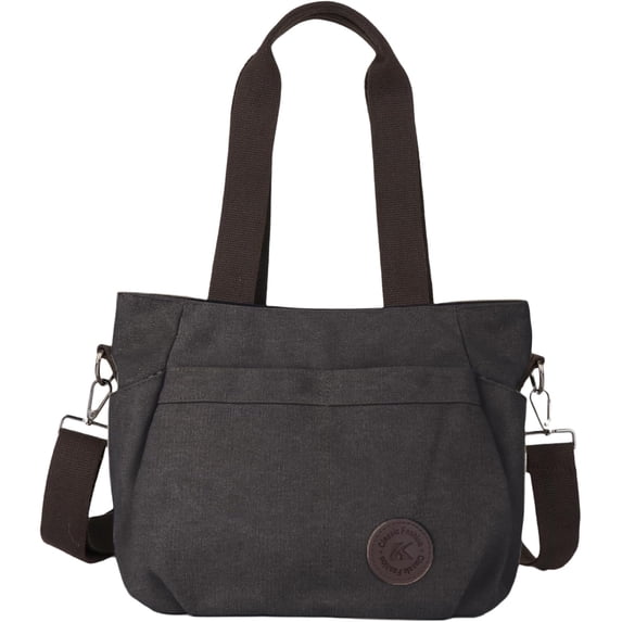 Women’s Large Canvas Tote Bag Convertible Backpack Lightweight Crossbody Shoulder Bag Multi-pocket Top Handle Work Bag