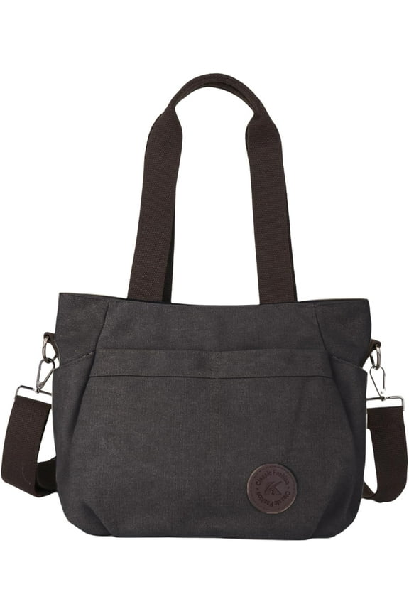 Women’s Large Canvas Tote Bag Convertible Backpack Lightweight Crossbody Shoulder Bag Multi-pocket Top Handle Work Bag