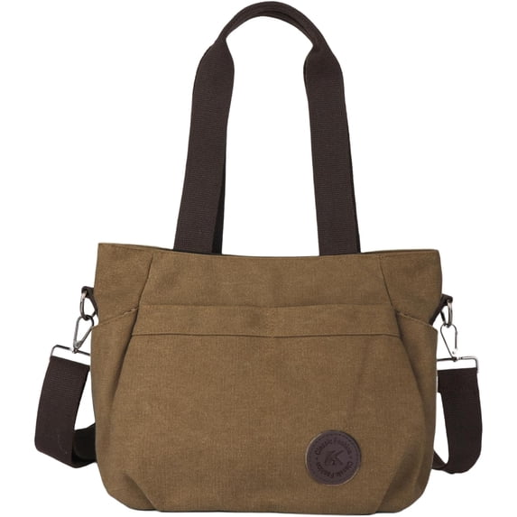 Women’s Large Canvas Tote Bag Convertible Backpack Lightweight Crossbody Shoulder Bag Multi-pocket Top Handle Work Bag