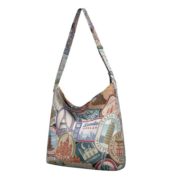 Women's Large Capacity Crossbody Bag for Work Travel Adjustable Strap Multi-Pocket Tote