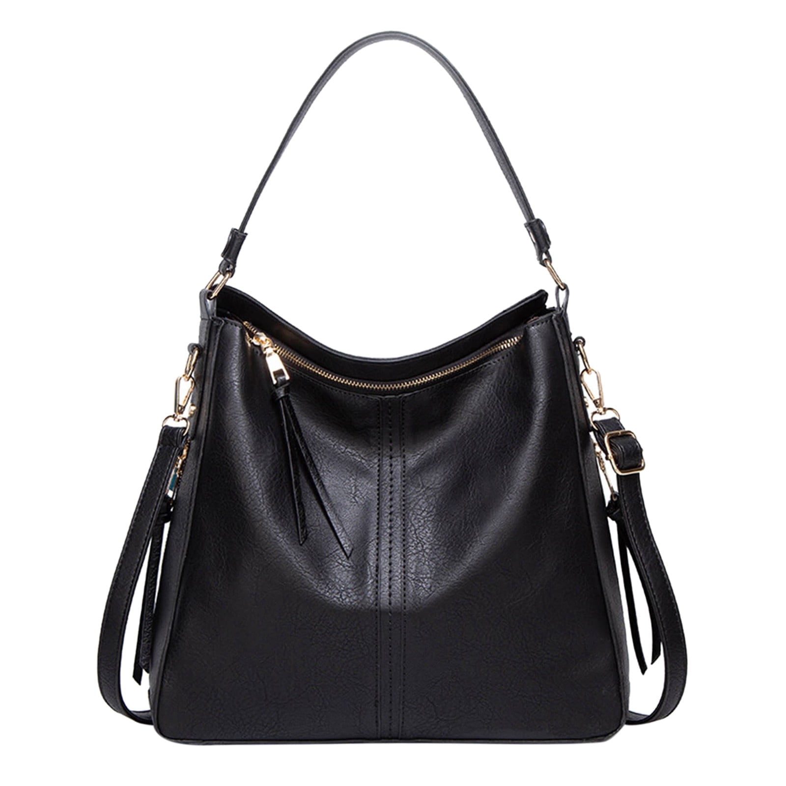 Women's Large Capacity Handbag Bags Ultra Soft Foldable Leather Shoulder Bags Stylish Slouchy Tote Purses