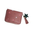 thumbnail image 1 of Women's Large Capacity Heart Shaped Cosmetic Bag PU Leather Foldable Functional Wallet Card Purse Organizer, 1 of 9