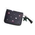 thumbnail image 1 of Women's Large Capacity Heart Shaped PU Leather Cosmetic Bag Foldable Functional Wallet Card Purse Organizer, 1 of 9