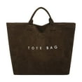 thumbnail image 1 of Women’s Large Capacity Letter Print Tote Bag, Casual Versatile Shoulder Handbag with Hook & Loop Closure, Stylish Work and Commuting Bag for Daily Use, 1 of 5