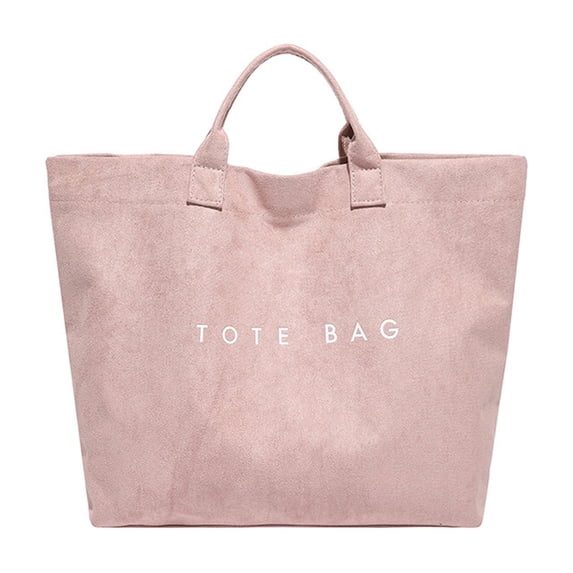 Women’s Large Capacity Letter Print Tote Bag, Casual Versatile Shoulder Handbag with Hook & Loop Closure, Stylish Work and Commuting Bag for Daily Use