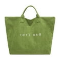 thumbnail image 1 of Women’s Large Capacity Letter Print Tote Bag, Casual Versatile Shoulder Handbag with Hook & Loop Closure, Stylish Work and Commuting Bag for Daily Use, 1 of 5