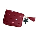 thumbnail image 1 of Women's Large Capacity PU Leather Heart Shaped Foldable Functional Wallet Card Purse & Makeup Bag for Versatile Storage and Stylish Organization, 1 of 9