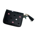 thumbnail image 1 of Women's Large Capacity PU Leather Heart Shaped Foldable Functional Wallet Card Purse and Makeup Bag for Everyday Use, 1 of 9