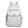 thumbnail image 1 of Women's Large Capacity Soft Leather Backpack - Stylish Travel Backpack, 1 of 18