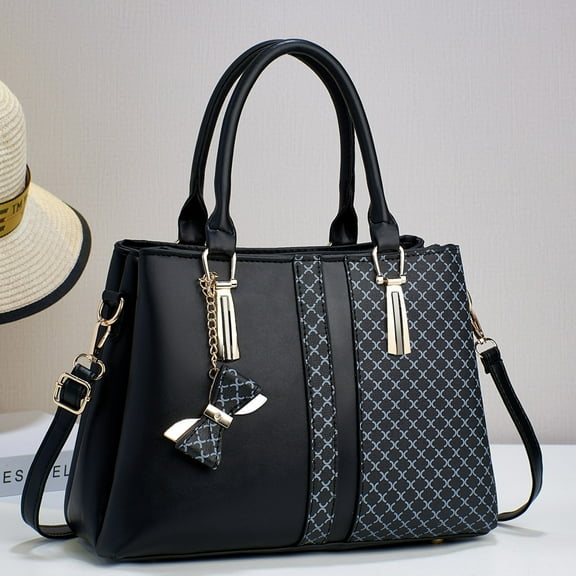 Women's Large Capacity Tote Bag, Soft Leather Elegant Patchwork Handbag with Multi-Layer Compartments, Versatile Carry Options for Work and Travel