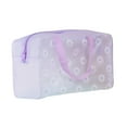 thumbnail image 1 of Women's Large Capacity Travel Toiletry Bag Transparent Floral Cosmetic Organizer with Thickened Portable Design, 1 of 5