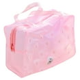 thumbnail image 1 of Women's Large Capacity Travel Toiletry Bag Transparent Floral Cosmetic Organizer with Thickened Portable Design, 1 of 8