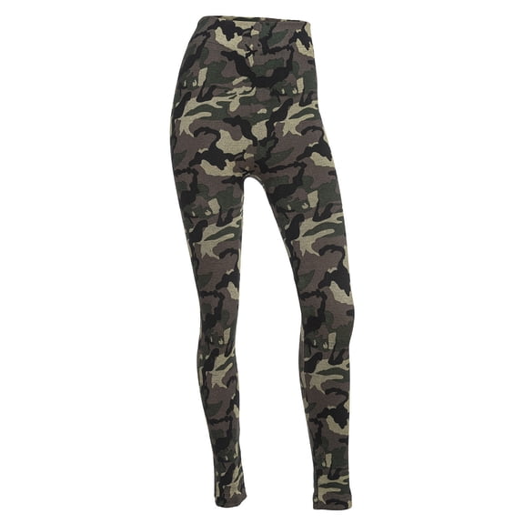 Women's Large Green Camouflage Leggings by Howard's