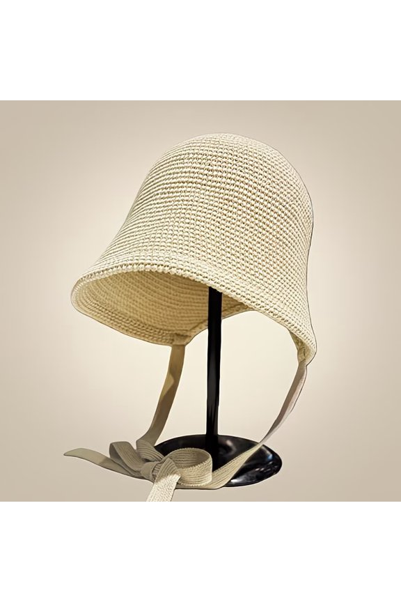 Women's Large Head Circumference Japanese Drawstring Slit Fisherman Hat Breathable Adjustable Sun Hat for Outdoor Travel Beach Hiking Gardening