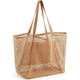 thumbnail image 1 of Women's Large Mesh Beach Tote Bag - Sandproof Foldable with Inner Pockets | 24L Lightweight Pool Bag, 1 of 6