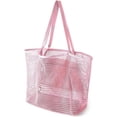 thumbnail image 1 of Women's Large Mesh Beach Tote Bag - Sandproof Foldable with Inner Pockets | 24L Lightweight Pool Bag, 1 of 6