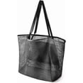 thumbnail image 1 of Women's Large Mesh Beach Tote Bag - Sandproof Foldable with Inner Pockets | 24L Lightweight Pool Bag, 1 of 15