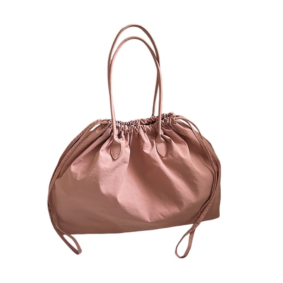 Women's Large Nylon Drawstring Tote Bag - Water-Resistant Shoulder Bag for Work, Travel & Daily Use (1pc,Size/Colour as Pictured)