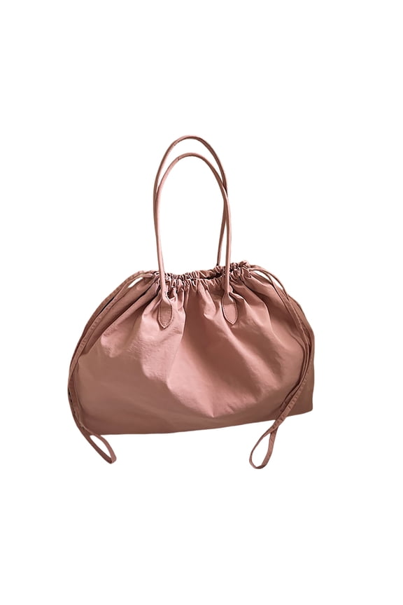 Women's Large Nylon Drawstring Tote Bag - Water-Resistant Shoulder Bag for Work, Travel & Daily Use (1pc,Size/Colour as Pictured)