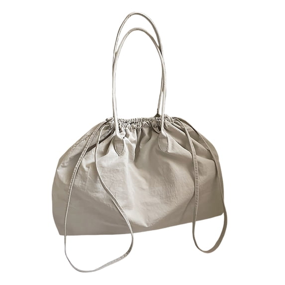 Women's Large Nylon Drawstring Tote Bag - Water-Resistant Shoulder Bag for Work, Travel & Daily Use (1pc,Size/Colour as Pictured)