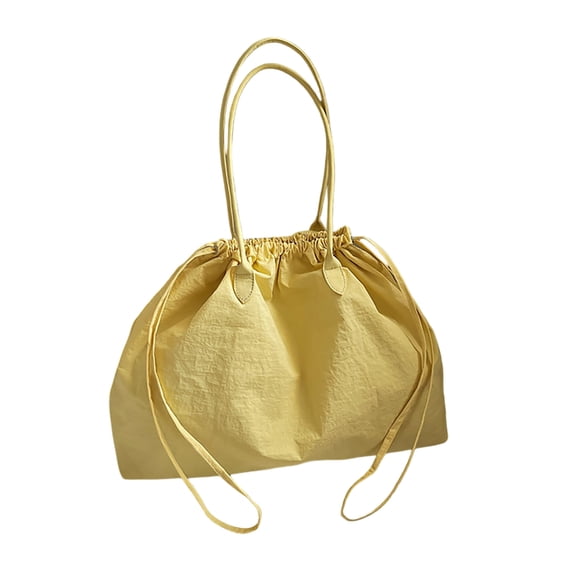 Women's Large Nylon Drawstring Tote Bag - Water-Resistant Shoulder Bag for Work, Travel & Daily Use (1pc,Size/Colour as Pictured)