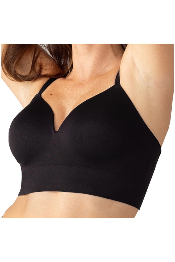 Women's Large Size Adjustable Push-Up Bra Breathable Full Cup Wireless Supportive Comfort for Everyday Casual Wear #Black,XXL