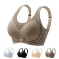 thumbnail image 1 of Women's Large Size Seamless Sports Bra Wireless Lifting Fixed Cup Underwear, Plus Size Gathering Yoga Vest, High Impact Shockproof Bralette, Smooth Breathable Supportive Gym Top, Workout Lingerie, 1 of 9