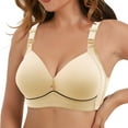 thumbnail image 1 of Women's Large Size Without Steel Ring For Comfortable And Breathable Gathering Women's Underwear Without Thin Cup Glossy Text Bra Wireless Full Coverage Bras for Women Compression Sports Bra plus Size, 1 of 2