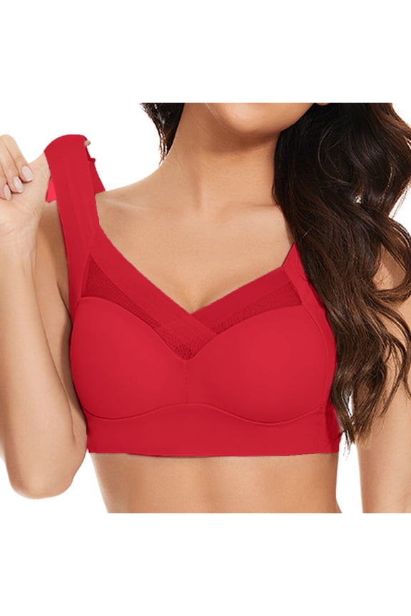 Women's Large Strapless Lace Tank Top Underwear Thin Side Fold Side Gather Adjustable Bra Sports Bra 36c Bra Pack Sports Bra for Big Busted Women