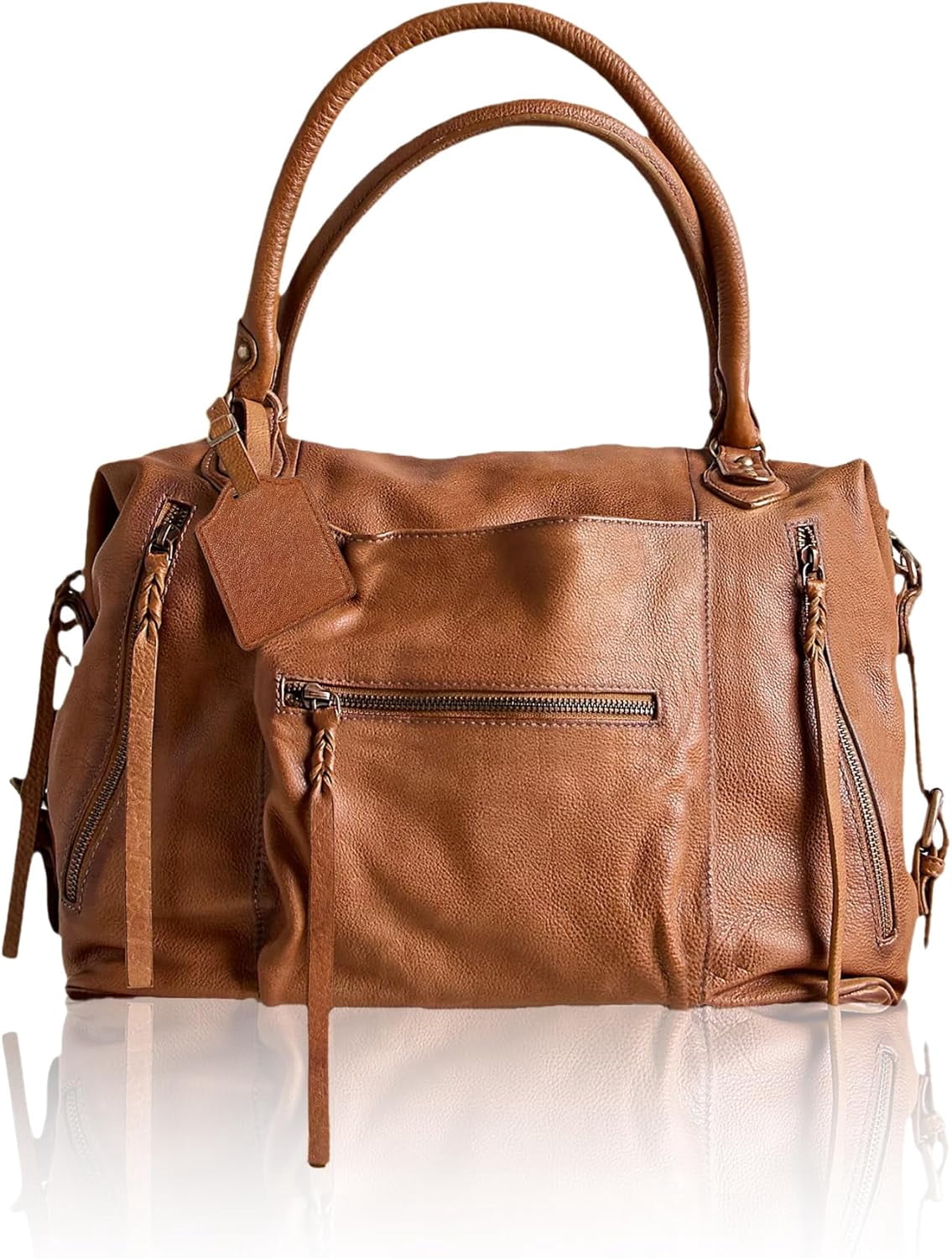Women's Large Tote Bag City Tote Bag Fall Purse with Zipper Women Vegan Leather Hobo Handbags with Adjustable Strap