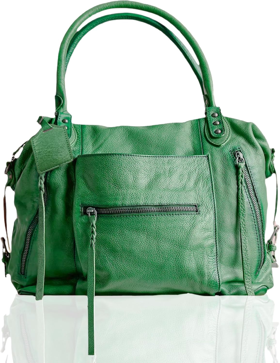 Women's Large Tote Bag City Tote Bag Fall Purse with Zipper Women Vegan Leather Hobo Handbags with Adjustable Strap