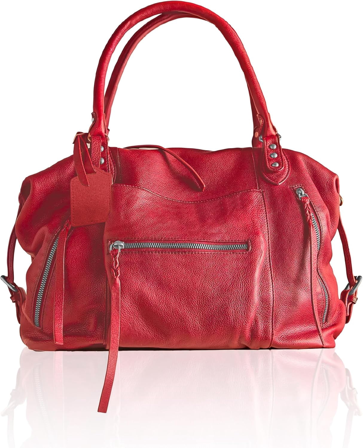 Women's Large Tote Bag City Tote Bag Fall Purse with Zipper Women Vegan Leather Hobo Handbags with Adjustable Strap