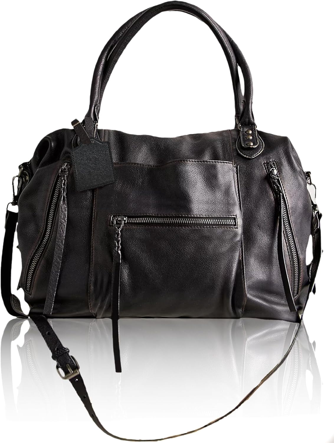 Women's Large Tote Bag City Tote Bag Fall Purse with Zipper Women Vegan Leather Hobo Handbags with Adjustable Strap