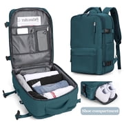 Womens Large Travel Backpack, Travel Backpack, Hiking Backpack, Waterproof Outdoor Sporty, Casual School Backpack, 14 Inch Laptop with USB Charging Port, Shoe Compartment