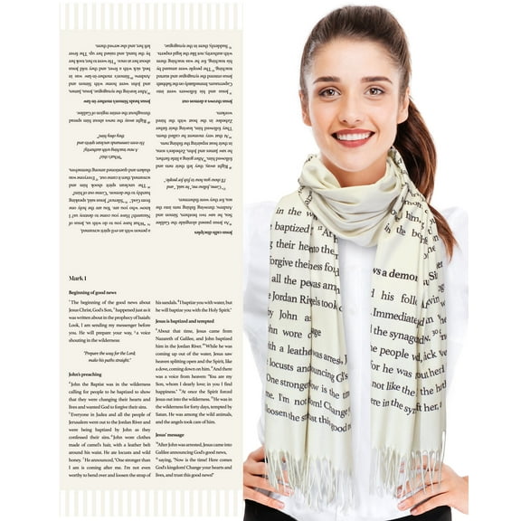 Women's Large Women's Christian Religious Theme Bible Verse Inspirational Scarf For Women Shawl 28"x78"